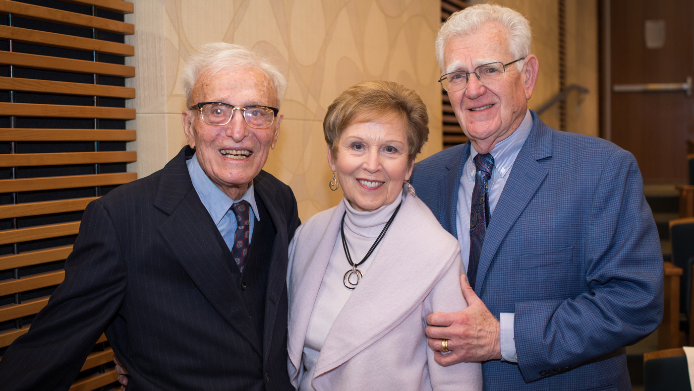 Al Dorman with Gladstone President Emeritus Robert Mahley and Linda Mahley