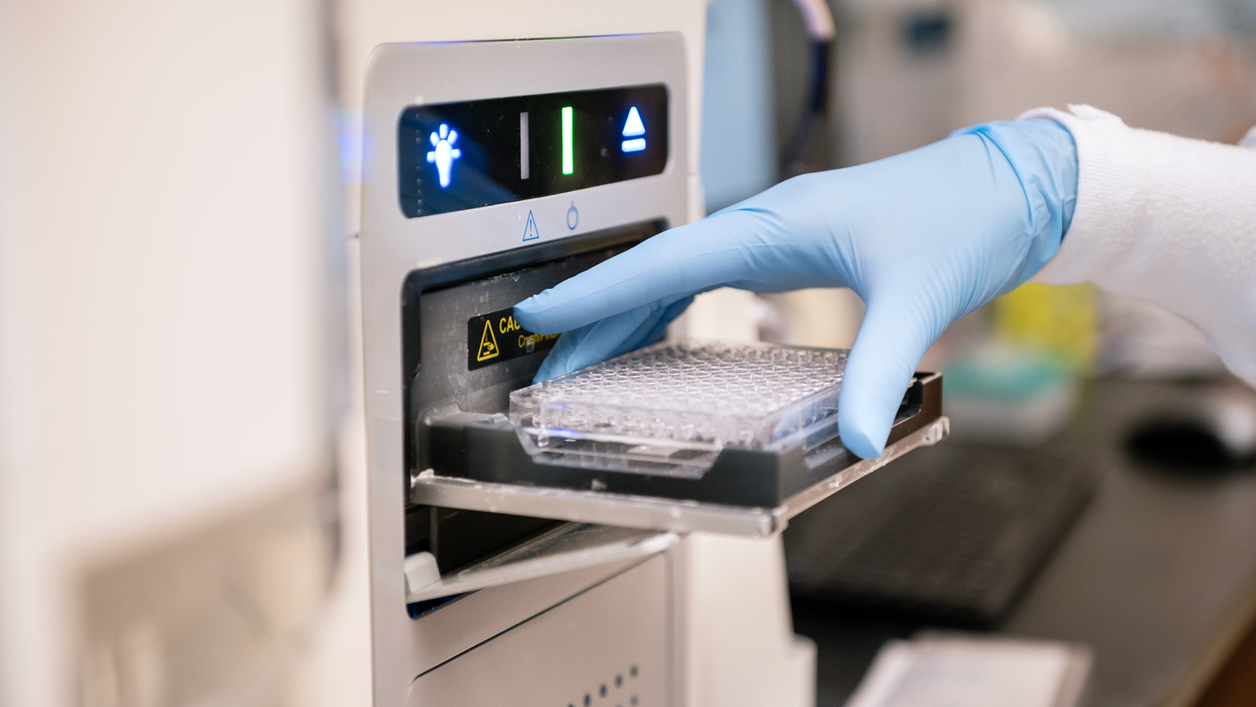 Jenny Umhoefer working in the Marson Lab at Gladstone Institutes