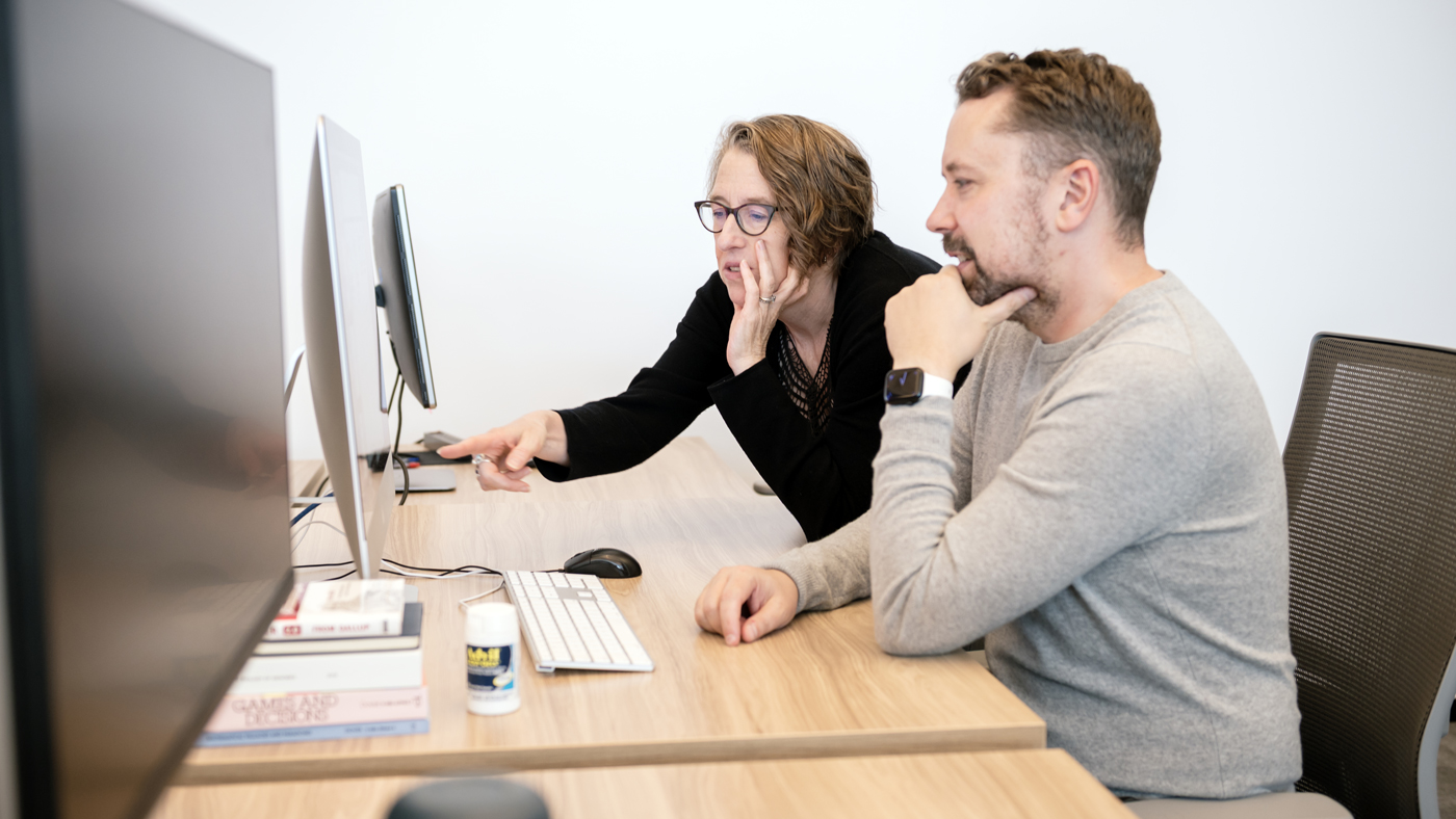 Katie Pollard and Sean Whalen at Gladstone Institutes