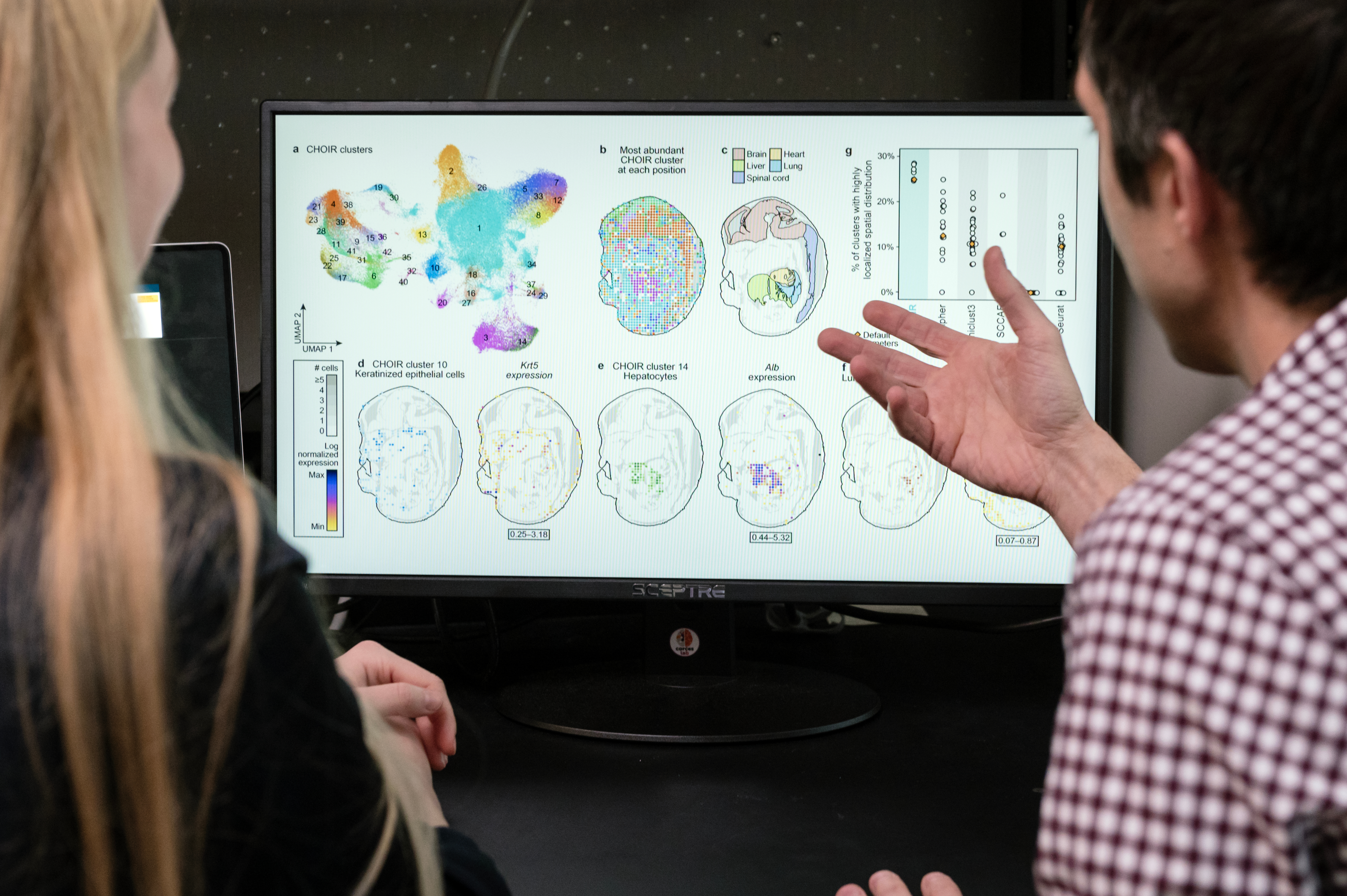 Ryan Corces looks at a computer